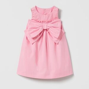 Zara Toddler Pink Poplin Bow Dress